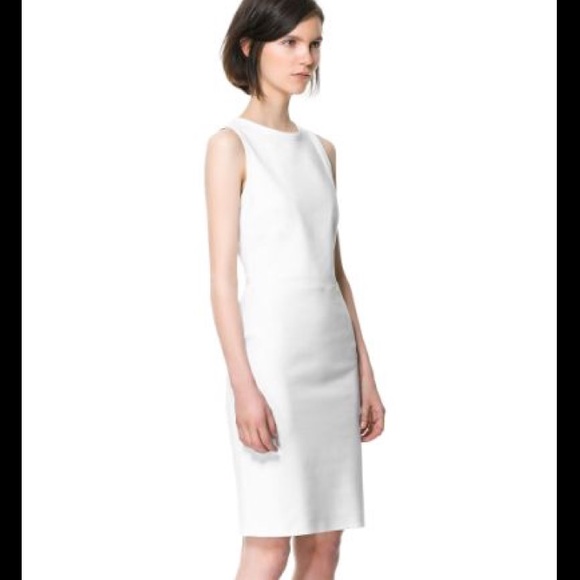 zara women white dress